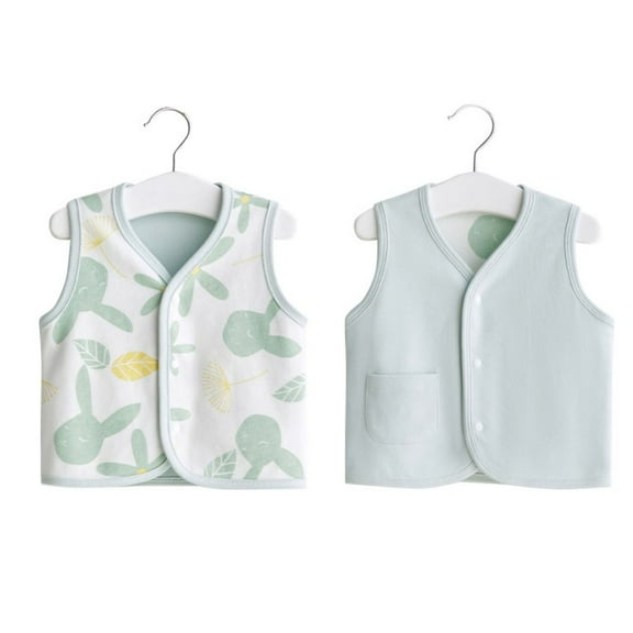 GYRATEDREAM Infant Baby Reversible Vest Toddler Warm Sleeveless Jacket Fall Winter Lightweight Waistcoat