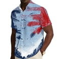 thumbnail image 2 of Hogleaql Independence Day Shirts for Men 4th Of July American Flag Graphic Short Sleeve Patriotic Shirt Collared Button Down Fashion Hawaiian Workout Shirts for Men Royal Blue XL, 2 of 6