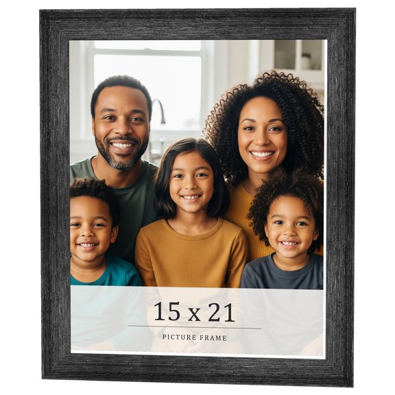15x21 Frame Black Real Wood Picture Frame Width 1.5 inches | Interior Frame Depth 0.5 inches | Barn