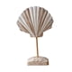 thumbnail image 4 of Adorno de concha de madera, figura decorativa, arte costero, pieza de colección, decoración de escritorio Blanco Marrón, 4 of 9