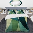 thumbnail image 2 of Designart "Tidal Blues and Greens II" Abstract Bedding Covert Set - Abstract Green Modern Bed Set With 2 Shams, 2 of 5