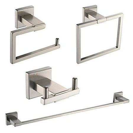 Kes Sus 304 Stainless Steel 4 Piece Bathroom Accessory Set Rustproof Kes Sus 304 Stainless Steel 4 Piece Bathroom Accessory Set Rustproof Including Towel Bar Toilet