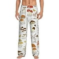 thumbnail image 2 of Picia Mushrooms And Butterflies Mens Soft Woven Cotton Elastic Waistband Sleep Pajama Pant Lounge Sleep Pant With Pockets And Drawstring-XX-Large, 2 of 9
