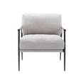 thumbnail image 5 of Guyou Modern Accent Chair, Upholstered Linen Reading Armchair with Metal Legs, Casual Living Room Chair with Removable Cushion and Backrest for Living Room Bedroom Study, Grey, 5 of 12