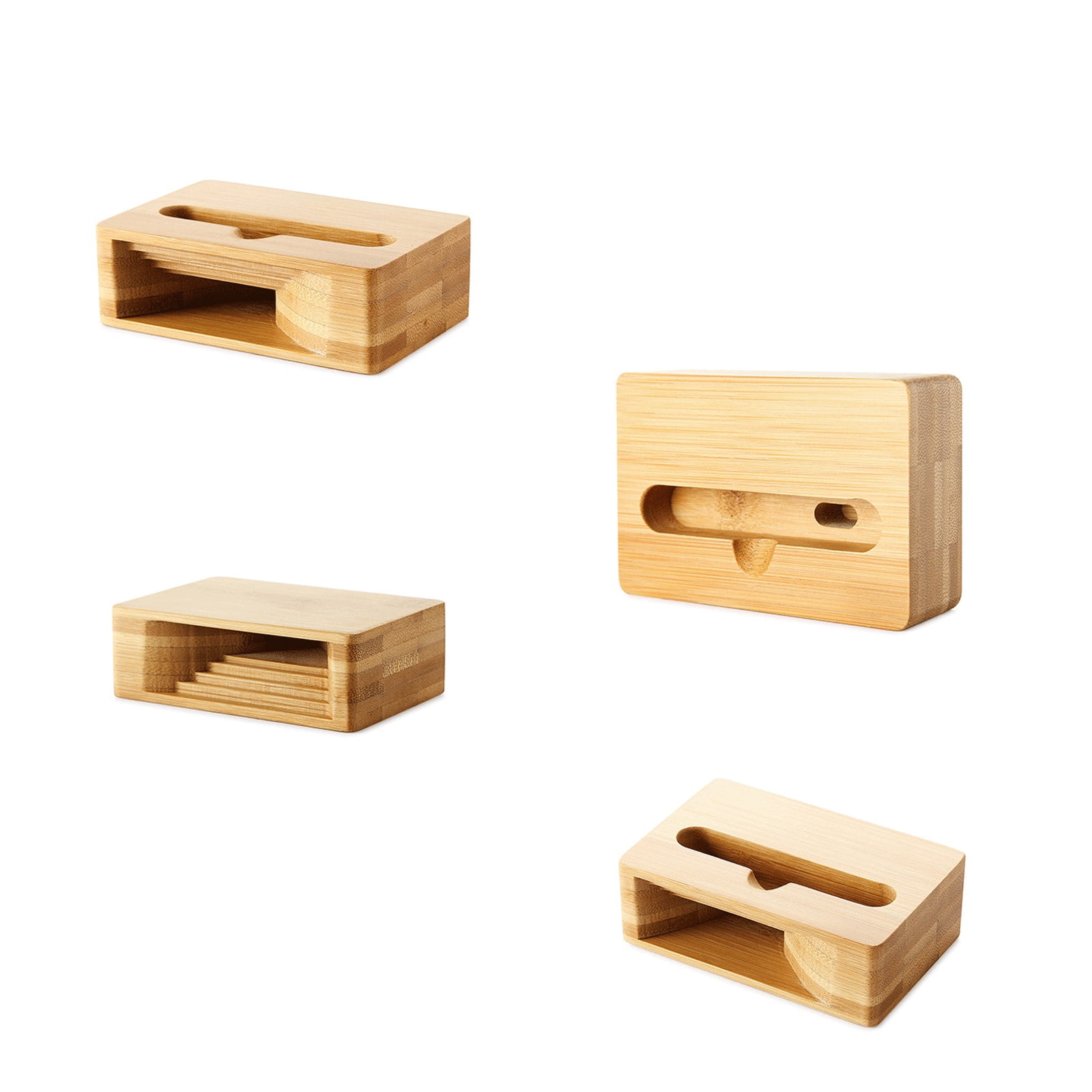 Wood Phone Speaker, Wooden Sound Amplifier Stand Holder, Natural Loudspeaker Mini Cell Phone Stand, Office Desk Accessories, for Home(3pcs)