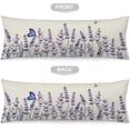 thumbnail image 6 of Lavender Flowers Body Pillow Cover 20"x54" Pillow Case Vintage Flower Purple Floral Long Pillow Cases Protector with Zipper Daisy Flower Decorative Bedding Pillowcase Rectangle Cushion Covers for Bed, 6 of 6