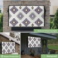 thumbnail image 2 of Outdoor TV Cover 80 to 85 Inches, Purple Grey Aztec Ethnic Southwestern Native Geometric Waterproof and Weatherproof TV Cover with Remote Control Pocket, Flat Screen TV Cover Protector for Outside TV, 2 of 6