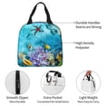 thumbnail image 3 of KLL Corals and Tropical Fish Print Insulated Lunch Bag Women, Reusable Cute Tote Lunch Box for Adult & Men, Leakproof Cooler Lunch Bags for Work Office Travel Picnic, 3 of 5