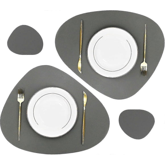 Placemat Set Recycled Leather Table Mat Kitchen Table Decoration