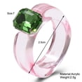 thumbnail image 3 of Anillos lindos de resina acrílica Anillos transparentes coloridos para nudillos de verano Wmkox8yii  fajkfhkj1725, 3 of 5