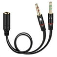 thumbnail image 2 of Headphone Splitter for Computer 3.5mm Female to 2 Dual 3.5mm Male Headphone Mic Audio Y Splitter Cable Smartphone Headset to PC Adapter, 2 of 3
