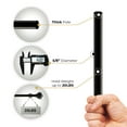 thumbnail image 2 of Deco Window 48 to 84 inch Extendable Curtain Rod With Urn Finials (5/8 Inch Diameter, Black), 2 of 7