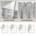 thumbnail image 3 of Grey Vintage Kitchen Window Curtains, Swag Curtains Valance for Bedroom Living Room Bathroom, Modern Abstract Art Oil Paiting Rod Pocket Window Treatment Curtain Block Drapes 2 Panels 36"x36", 3 of 9