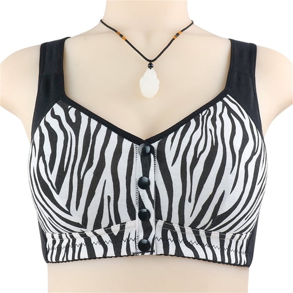Soutiens-gorge pour Femmes Moona Soutien-Gorge pour Aînées Fermeture avant Soutien-Gorge Respirant pour Aînées Soutiens-Gorge Sans Armatures pour Femmes Âgées 52