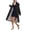 Black, variant on Women's Oversized Trench Coat with Plaid Lining,Light-khaki,XL