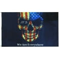 thumbnail image 2 of We Are Everywhere USA Skull Black 3'x5' Double Sided 100D Poly Nylon Flag, 2 of 5