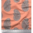 thumbnail image 1 of Soimoi Crepe Silk Fabric Paisley Block Printed Craft Fabric by The Yard 42 Inch Wide, 1 of 1
