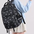 thumbnail image 4 of HJYCHN Bookbag for Girls Bow Print 3Pc Set Daypack with Lunch Bag Pencil Case Heart Zipper Pull Back to School Supplies for Kids Backpack for Boys Black, 4 of 9