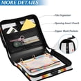 thumbnail image 3 of FORMRS Zipper Binder with Shoulder Strap 2-inch Ring 500 Sheet Capacity File Bag, Black Cat Rainbow, 3 of 5