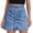 Blue, variant on Jean Skirts for Women Denim High Waiste Stretchy Button Front Short Pencil Skirt with Patch Pockets Womens Mini Skirt Blue L
