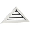 thumbnail image 2 of 64"W x 18 5/8"H Triangle Gable Vent (82 1/2"W x 24"H Frame Size) 7/12 Pitch: Functional, PVC Gable Vent w/ 1" x 4" Flat Trim Frame, 2 of 14