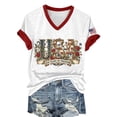 thumbnail image 5 of MEICHEN Women's 250Th Anniversary Print V Neck T Shirt 250Th Anniversary Tshirt Patriotic Tee, 5 of 7