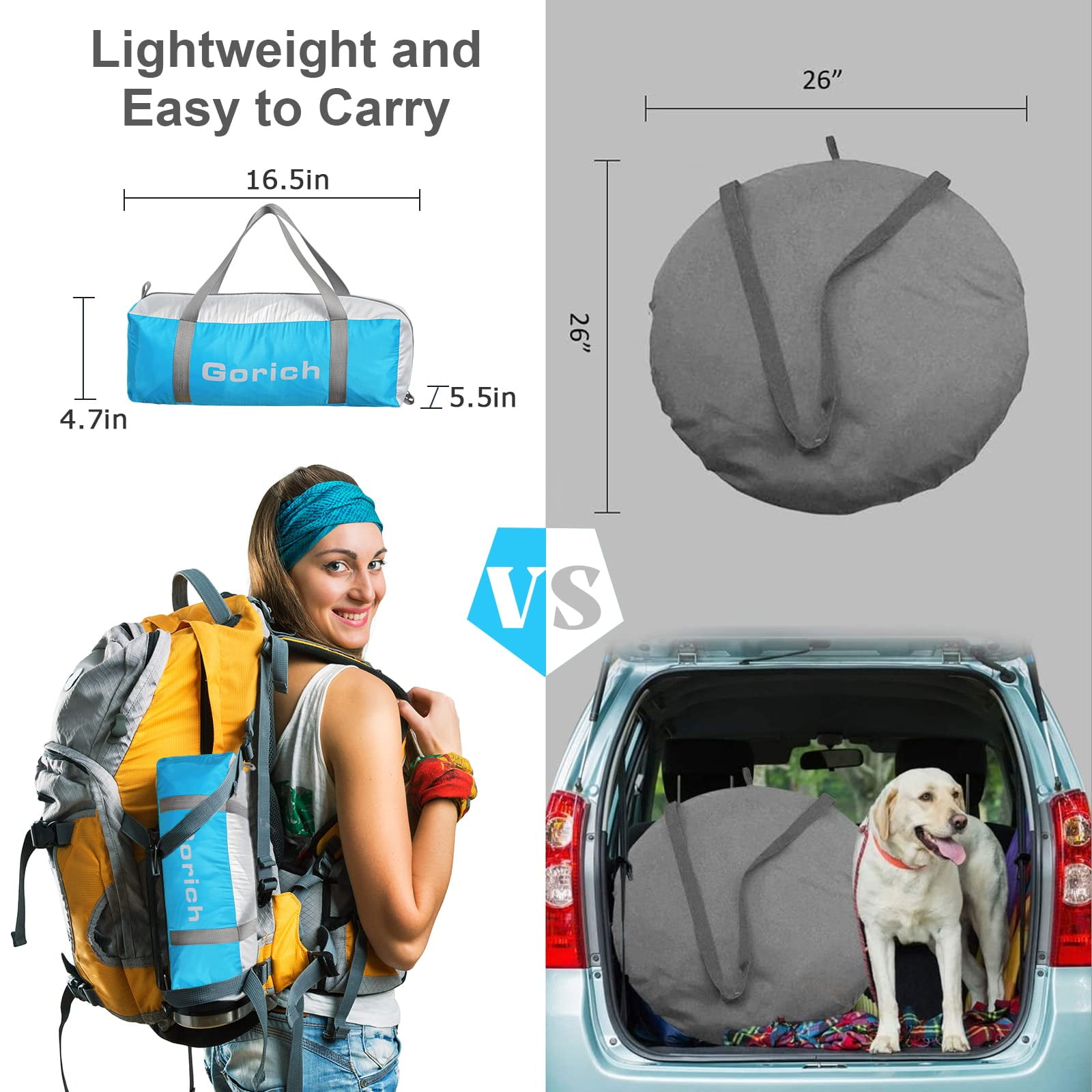 Gorich Beach Tent UPF50 Sun Shelter Canopy for 3 Person
