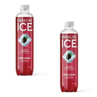 Sparkling Ice® Naturally Flavored Sparkling Water, Black Raspberry 17 fl oz Plastic Bottle, (Pack of 2)