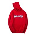 thumbnail image 3 of Unisex Thrasher Hoodie Letter Printed Sweatshirt Drawstring Hood With Pocket, 3 of 5