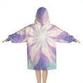 thumbnail image 2 of Tie Dye Pattern Blanket Hoodies for Kids 6-13YR Oversize Wearable Blanket Hoodies for Boys Girls Teens, 2 of 7