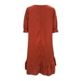 thumbnail image 5 of DGMIOCS Women's Daily Casual Dress Lightweight Casual a Line Dress Red L, 5 of 5