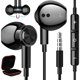 thumbnail image 1 of Auriculares con cable ASKUBSKU de 3,5 mm con micrófono para Samsung, color negro, 1 of 7