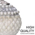 thumbnail image 3 of Timeless Classic Glass Tree OrnamentColor: White & Silver Size: 3"x3"x3"Boxed Set of 4, 3 of 8