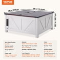 thumbnail image 5 of Vevor ZFXBSKFZ36YC412GHV1 36 in. Farmhouse Square Coffee Table, Hinged Lift Top with Built-in Power Strip, Wooden Rustic Cocktail - Brown & White, 5 of 10