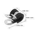 thumbnail image 2 of MLINS  100 Pcs Pipe Clamp with Rubber Strip Tube Fixing Cable Fastening, 2 of 8