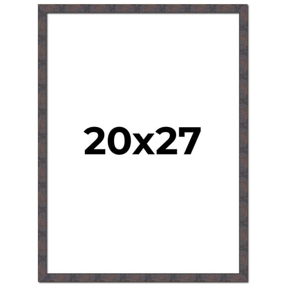 20x27 Frame Brown Rustic Lacquered Walnut Solid Wood Picture Frame Width | 0.875 Inch Moulding