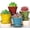 Blue/Green/Red/Yellow, variant on Succulent Pots - 3.8 Inch Marble Plant Pot with Drainage Trays Set of 6, Small Ceramic Pots for Indoor Cactus Flower Plants Decorative Garden Home Office