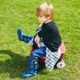thumbnail image 7 of EUXTERPA Toddler Kids Light Up Rain Boots Boys Blue Dinosaur Waterproof Boots Toddler Size 6, 7 of 7