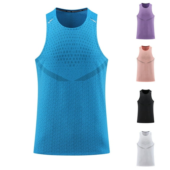 ZyeKqe Workout Tank Tops for Men Racerback Sleeveless Shirts Casual Hollow out Lightweight Running T Shirts