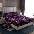 thumbnail image 1 of YST Pink Damask Sheets Twin Size Baroque Style Bed Sheets Set For Girls Woman Adults Bohemian Exotic Sheet Set Soft Microfiber Boho Bedding Set, 1 of 6