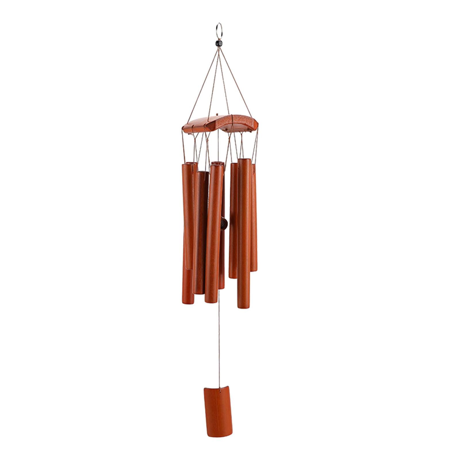 Colaxi Bamboo Chime Wooden Wind Chime Modern Bless Hanging Crafts Garden Wind Chime Wind Bell for Yard Room Outside Home Decor Porch