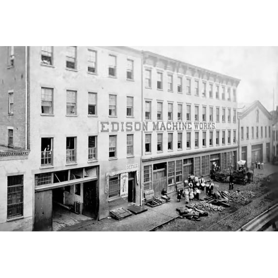 24x36 gallery poster, Edison Machine Works on Goerck Street, New York 1881