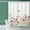 Colorful Gerbera, variant on Green Leaf Shower Curtain, Emerald Bird Mint Green Shower Curtain -72 "W x 84" L with 12 Hooks, Weighted Hem Shower Curtain, Waterproof Bathroom Shower Curtain, Hummingbird Shower Curtain
