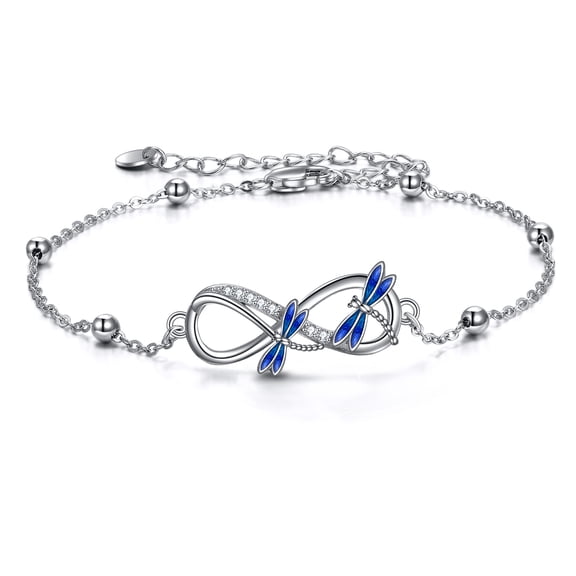 Dragonfly Bracelet for Women Sterling Silver Infinity Jewelry