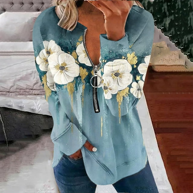 2023 Chandail de Mode pour Femmes Rabais de 50 % Liquidation Hauts pour Femmes Automne Manches Longues Chandail Ample Chemise Chic Décontractée Chandails à Col Rond pour Dames