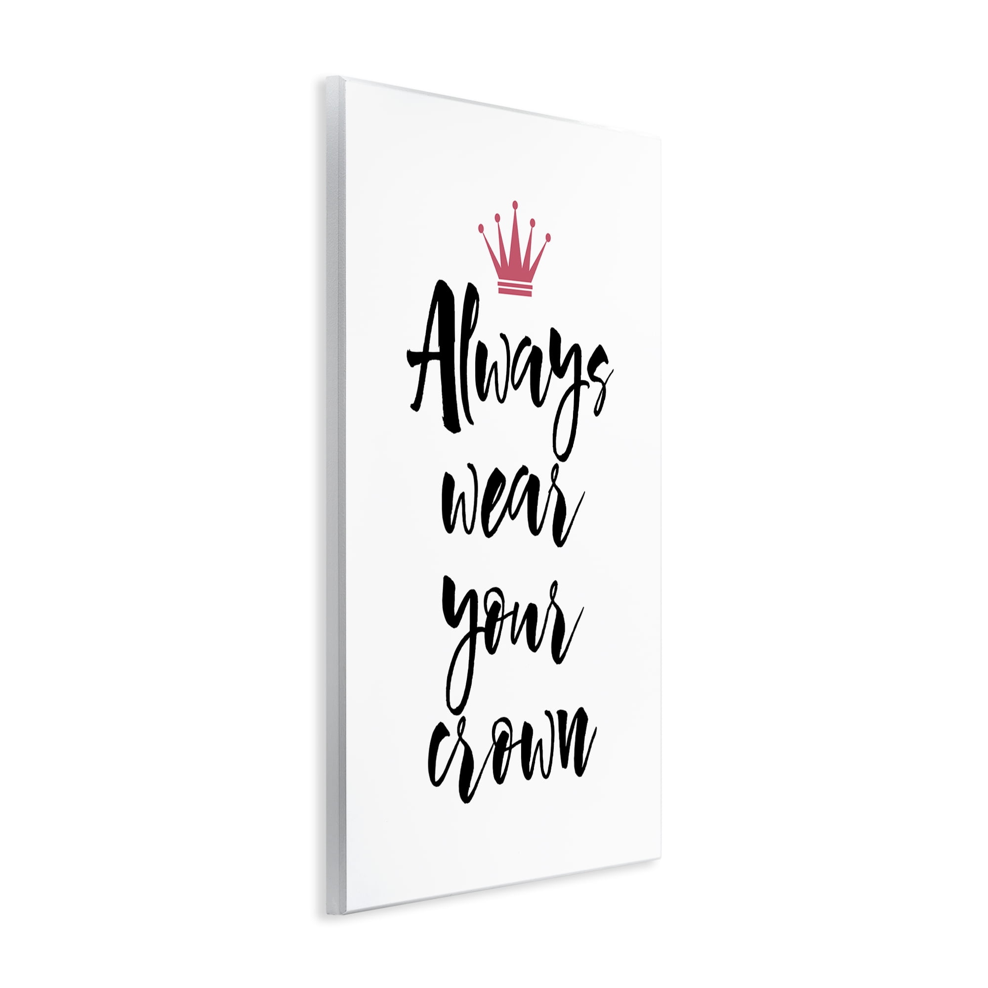 Stupell Industries Always Wear Your Crown Text & Numbers Painting Unframed Art Print Wall Art, 10 x 15