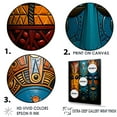 thumbnail image 3 of Designart "Mystical Masks Of African Tribes I" African Tribes Floater Framed Wall Decor, 3 of 5