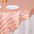 thumbnail image 6 of BalsaCircle 72x72 in Dusty Rose Satin Stripes Square Table Overlay Wedding Party Linen Events Decorations Supplies, 6 of 6