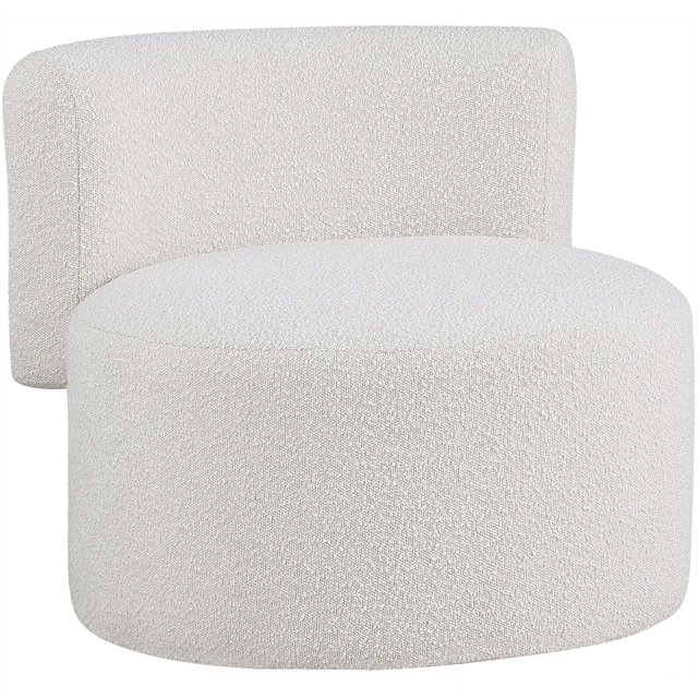 Meridian Furniture Como Cream Boucle Fabric Accent Chair