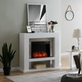 thumbnail image 3 of SEI Furniture Lirrington Engineered Wood Electric Fireplace in White, 3 of 4